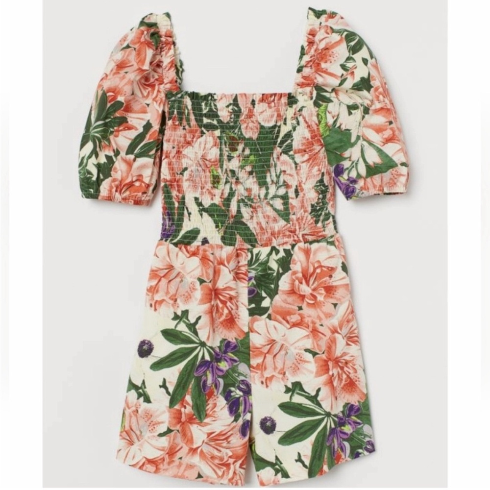 H&M PUFFED SLEEVE ROMPER | SIZE XL